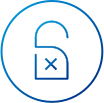 A round icon of a lock.
