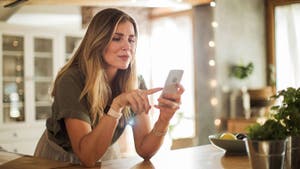 Woman using a smartphone